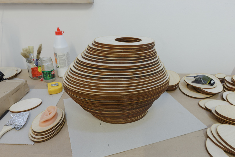Wooden-details-that-will-become-part-of-a-sculpture-audio-installation-work-by-Gunnhildur-Hauksdottir--